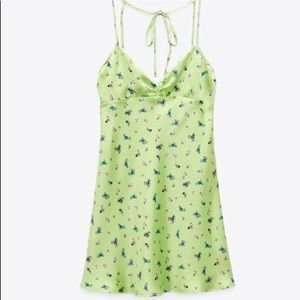 Zara Satin effect mini dress - size small NWT